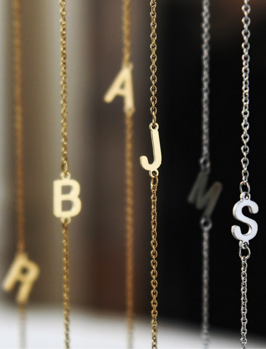 18k letter necklace