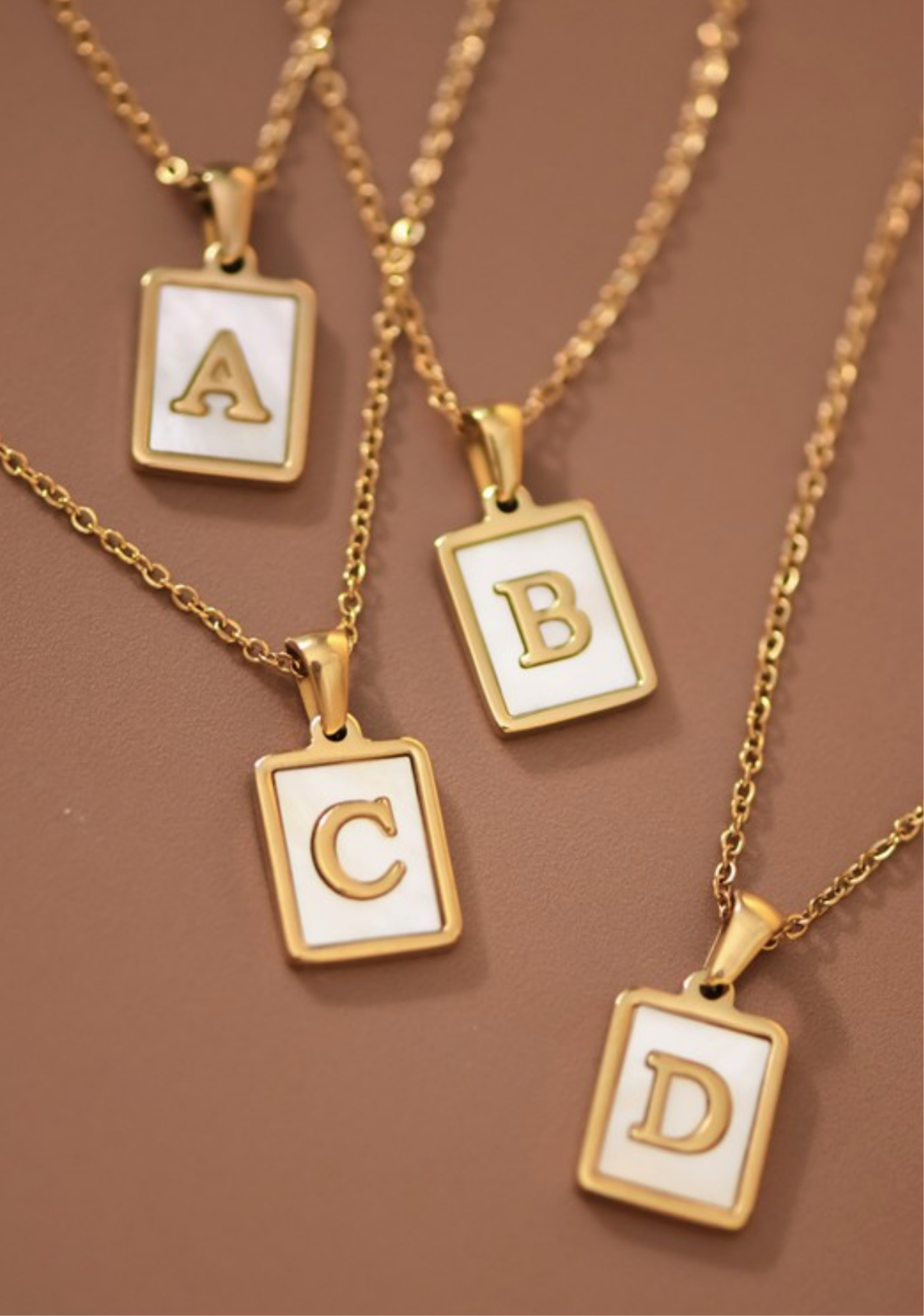 18k necklaces letter