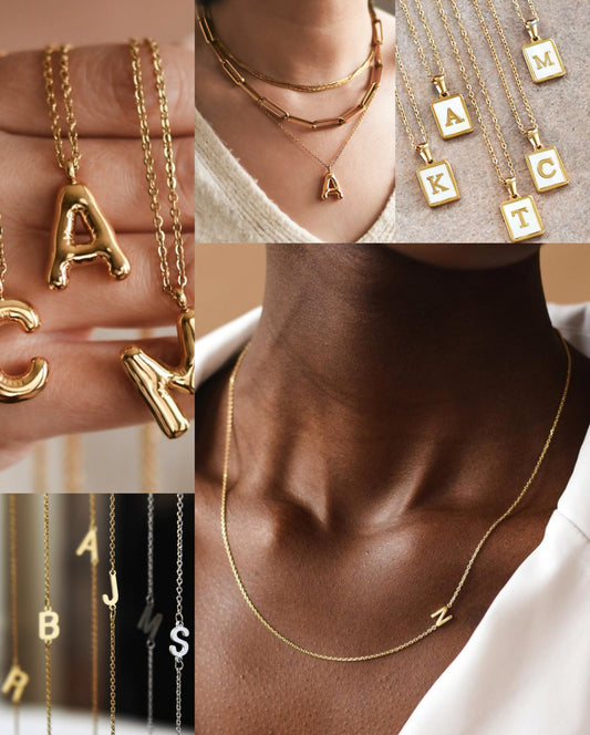 18k necklaces letter