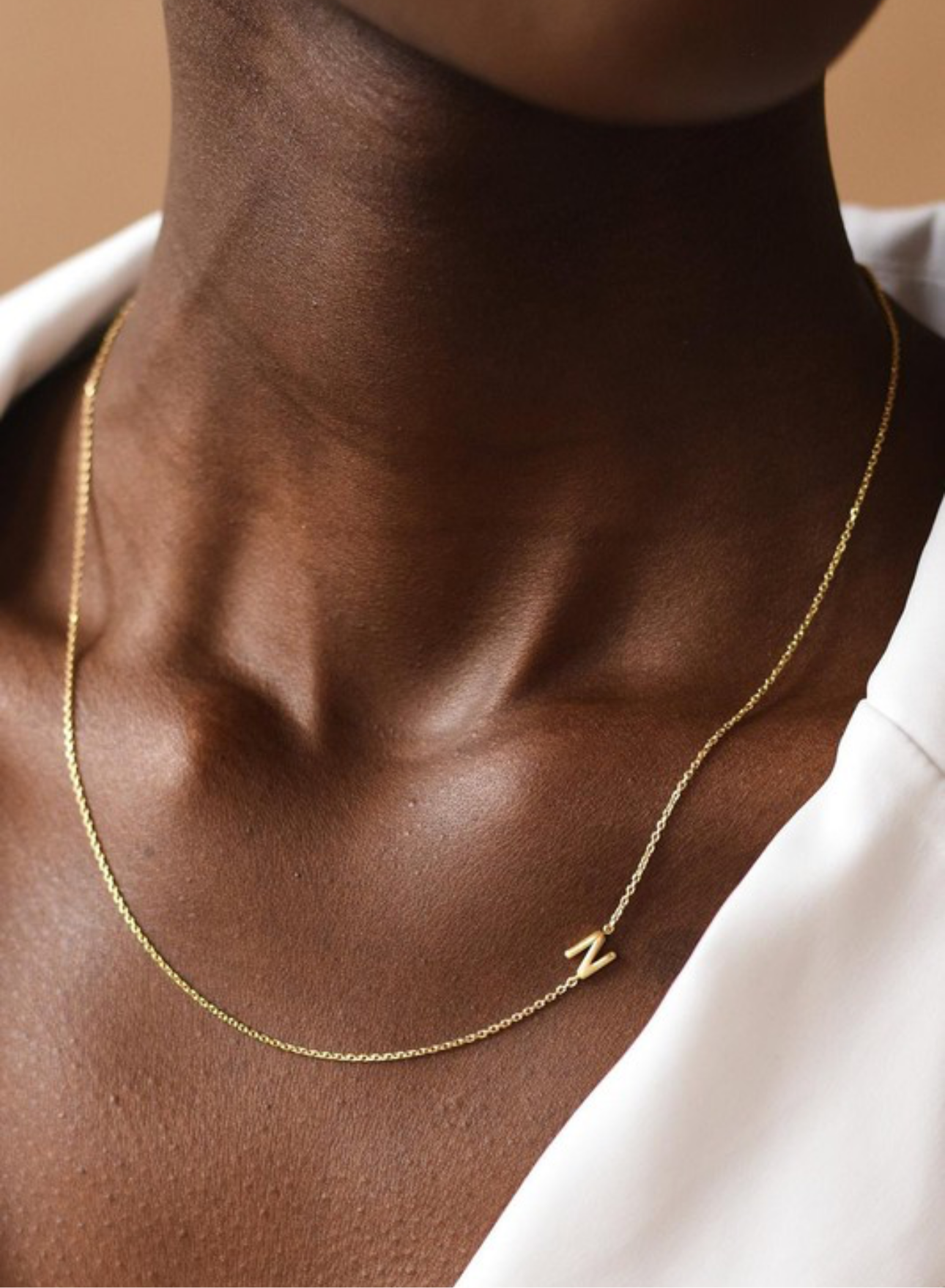 18k letter necklace