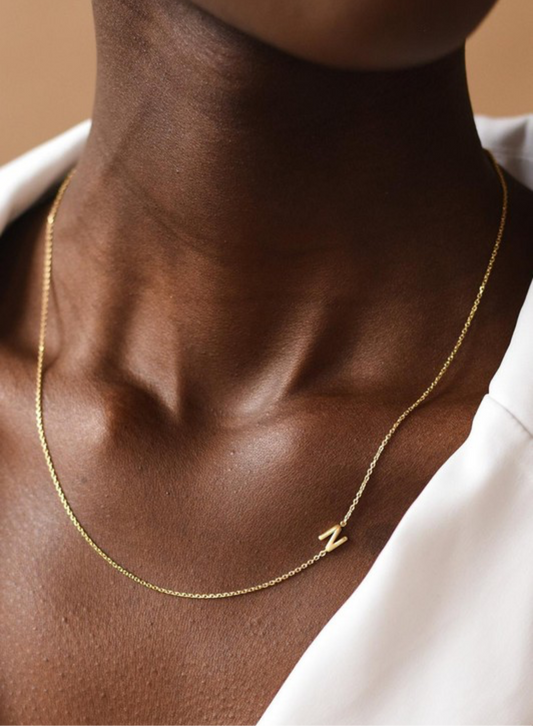 18k letter necklace