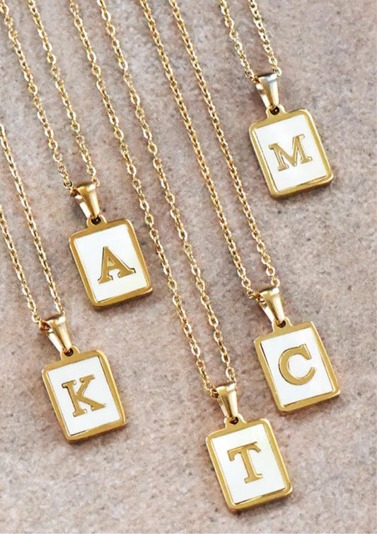 18k necklaces letter